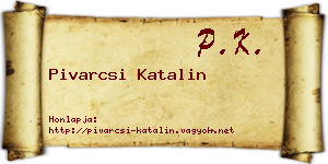 Pivarcsi Katalin névjegykártya